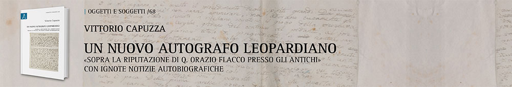 UN NUOVO AUTOGRAFO LEOPARDIANO