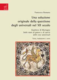 Copertina libro Una soluzione originale della questione degli universali nel XII secolo